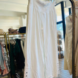 Lush Cream & Simple Button Pant
