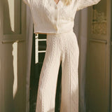 Gemma Cable Pant - Vanilla Ice
