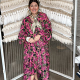 Jungle Leopard Button Up Kimono Dress