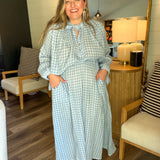 Sweet Breeze Gingham Maxi Skirt