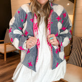 Chapman Embroidered Jacket - Pink + Blue