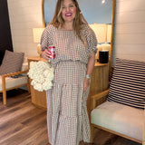 Chocolate Plaid Maxi Skirt