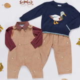 Baby Boys Noah Jumper - Mallard Embroidery