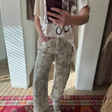 Counting On Camo High Rise Western Barrel Jeans