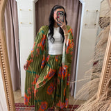 Garden Party Pleated Kimono Set