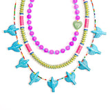 Jade Heart Purple Necklace