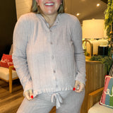 Cozy Chic Ultra Lite Cable Knit Ankle Pant - Teaberry