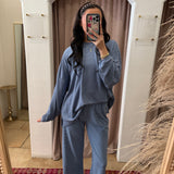 Good Mood Sweater Top - Dusty Blue