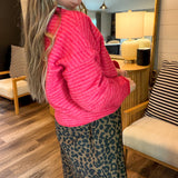 Piper Cardigan - Cherry Red MINI Stripes