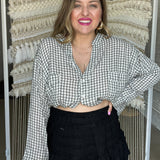 Boho Fancy Mini Skort - Black