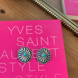 Concho + Turquoise Stud Earrings
