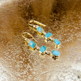 Gold + Turquoise Drop Earrings