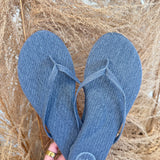 Indie Novelty Thin Strap Sandal - Denim