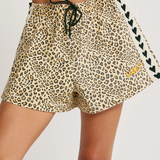 NEW The Mini Hearts Drill Shorts Leopard