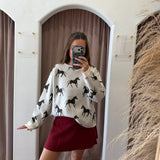 Roaming Horses Shadows Sweater - Cream