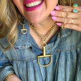 Large Horse Bit Chain Necklace