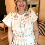 Cannes Shorts - Wild Meadow Embroidery