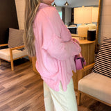 Seabreeze Button Up Top - Cotton Candy
