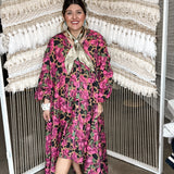 Jungle Leopard Button Up Kimono Dress