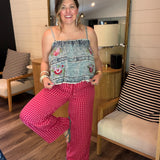 Cherry Gingham Pants