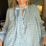 Sweet Breeze Gingham Blouse