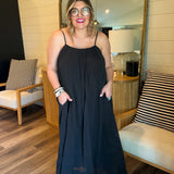 Soft Lines Maxi Dress - Black