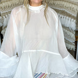 Poetry in Motion Sheer Ruffle Top
