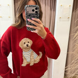 Doodle Red Sweater Pullover