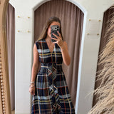 Rodeo Drive Plaid Zipper Dress