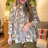 Wild + Free Paisley Blouse Top
