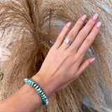 Turquoise + Pearl Single Bracelet