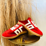 {Back70} Easter Backless In Velvet Red Milk Sneaker