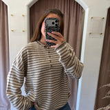 Half Piper Cardigan - Light Mocha