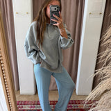 The Henry Mock Neck Half Zip Sweater - Grey