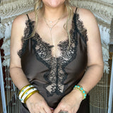 Black Tie Optional Lace Maxi Dress