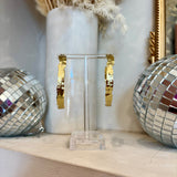 Gold Plated Hoop Earrings - Large