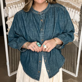 Thrown On Mineral Washed Button Down Shirt