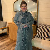 A Ruffle In Time Denim Dress