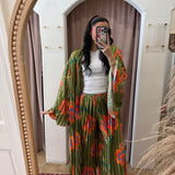 Garden Party Pleated Kimono Set