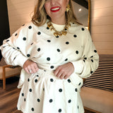 Summer Skort Set - Ivory Polka Dot