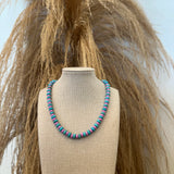 Turquoise + Vinyl Shortie Necklace