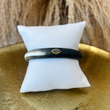 Bone + Stone Cuff Chocolate Stone