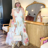 Petal Veil Sheer Maxi Dress - Ivory