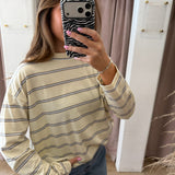 Boyfriend Stripe Long Sleeve Tee - Butter