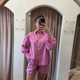 Strawberry Stripes Shirt - Pink