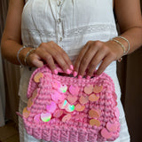 Sequin Handbag - Pink