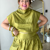Goldie Green Bubble Skort