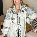 Leopard Garden Patchwork Shacket