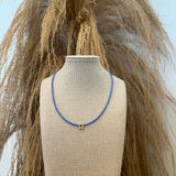 Mini Horse Shoe Necklace - Blue