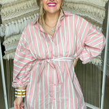 Main Street Morning Button-Up Midi Dress